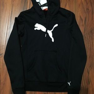 Puma black embroidered hoodie